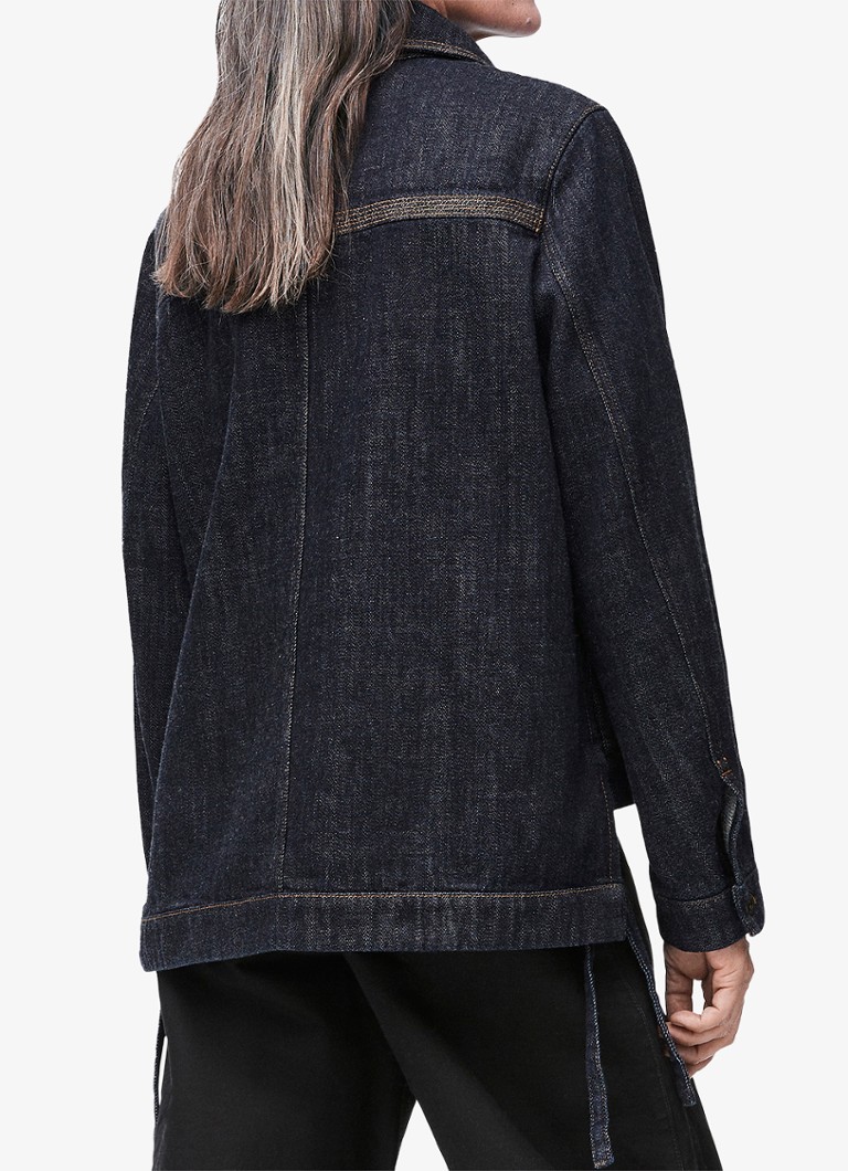 Jachetă LOEWE din denim cu detalii din piele de vițel