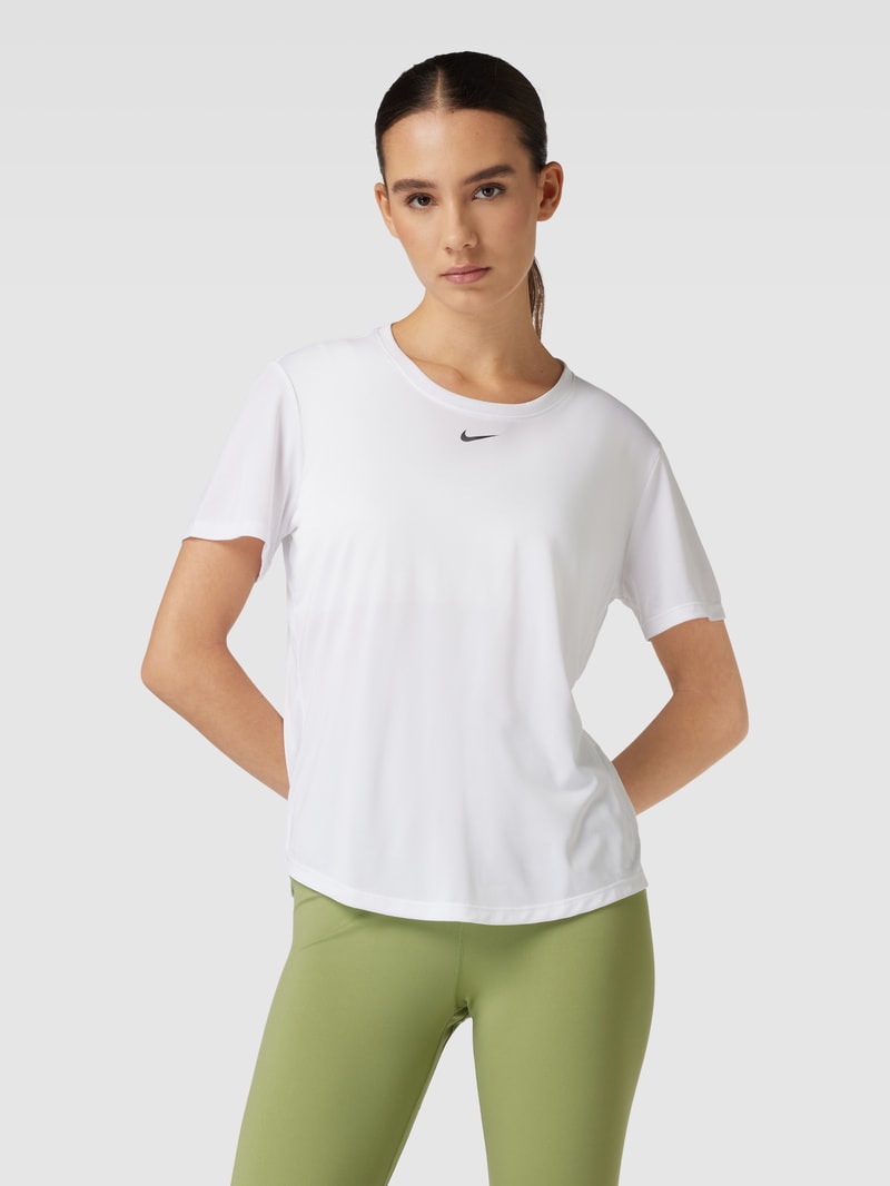 T-Shirt mit Logo-Print in weiss