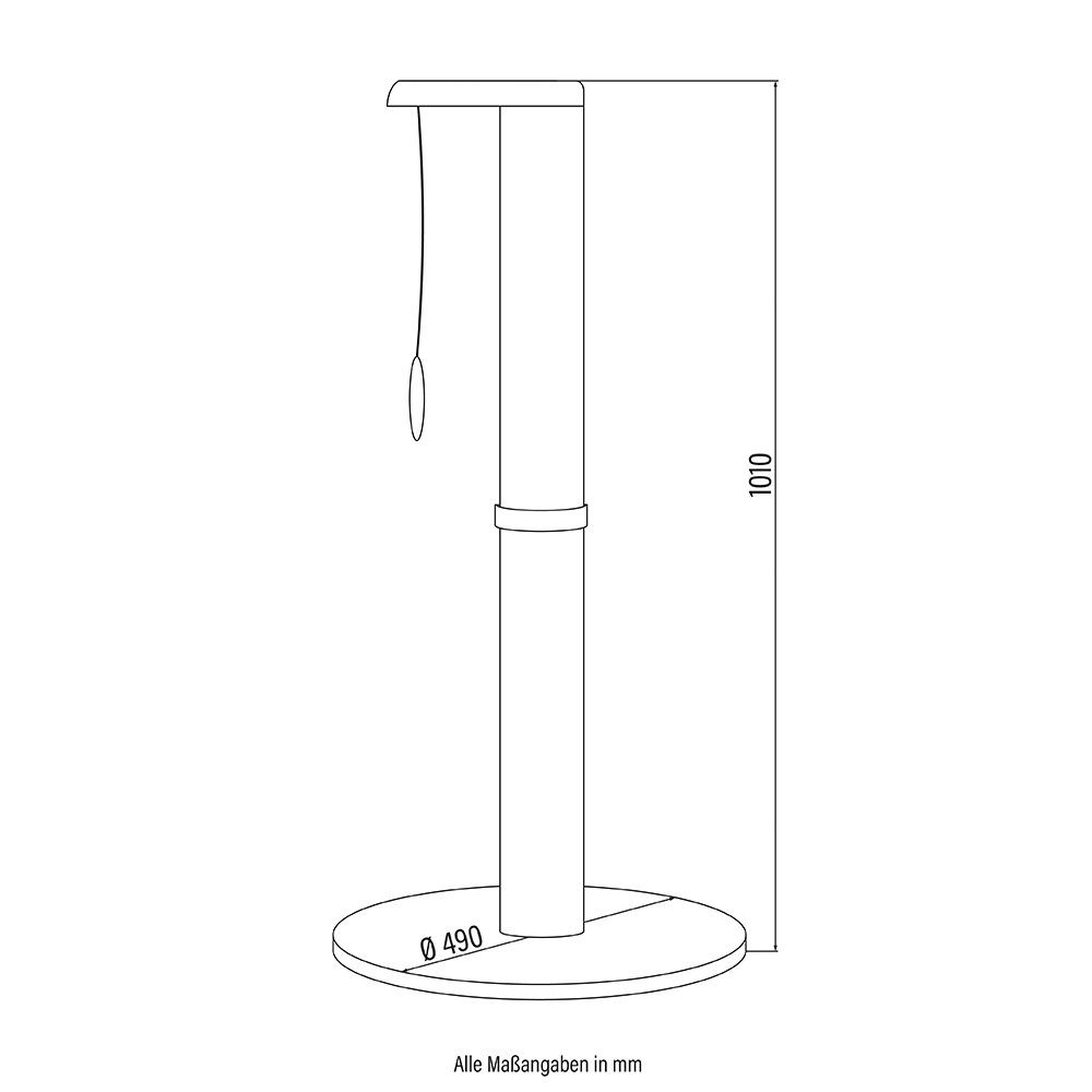 HOME DELUXE Kratzbaum Kratzpfosten NEVA 101 x 49 x 49 cm, mit Sisalstamm & Spielzeug I Kratzstamm, Sisalstamm