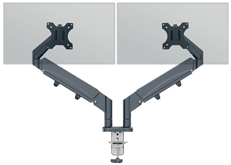 Leitz Ergo Platzsparender Dual Monitorarm 6537 Höhenverstellbar Bis zu 32