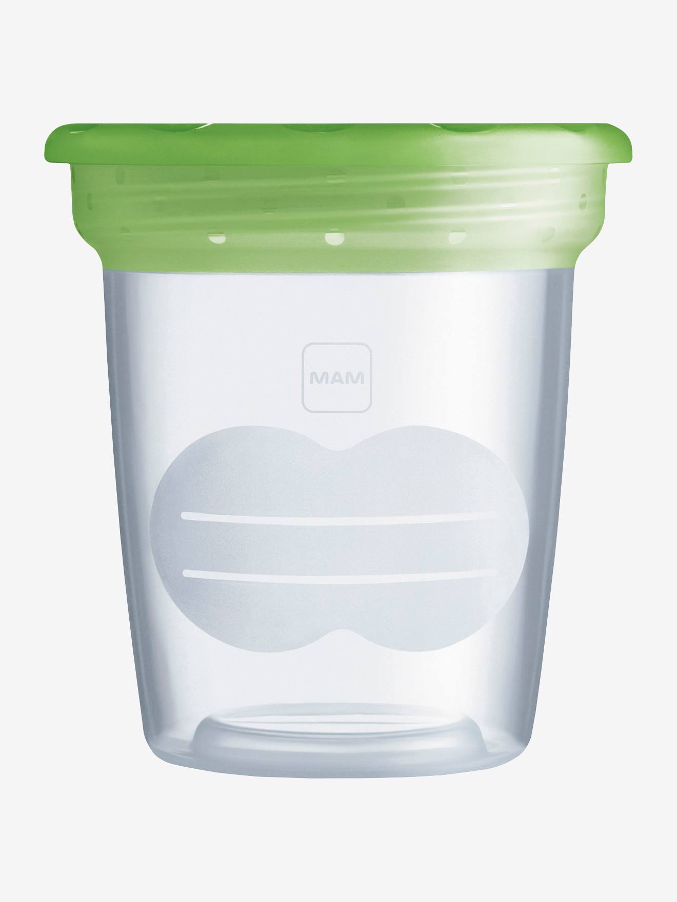 Lot de 5 pots de conservation 120 ml MAM transparent/vert