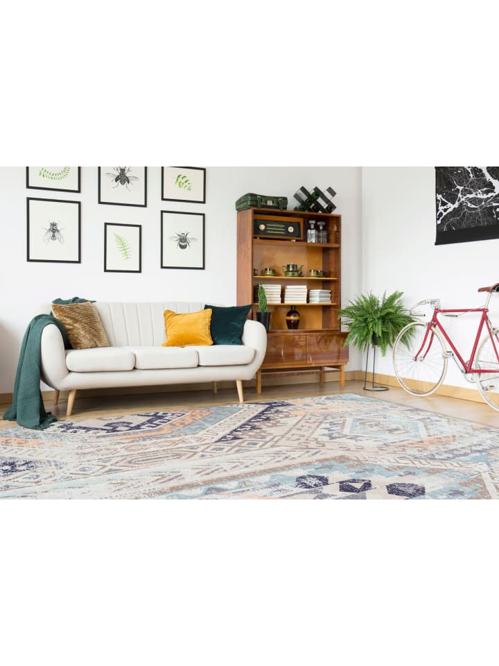 Arte Espina Teppich Zenaide in Multi / Blau günstig kaufen