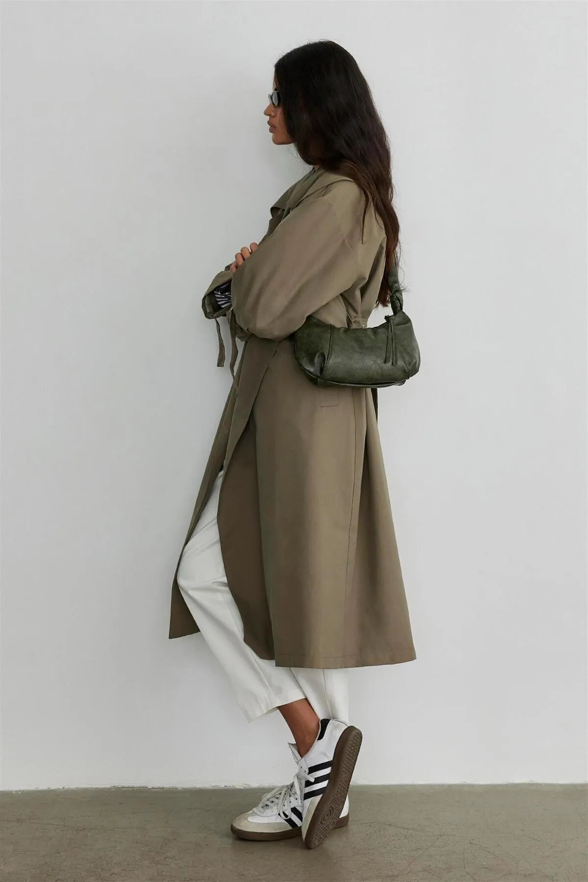 Suud Collection  Trenchcoat - Khaki - Basic