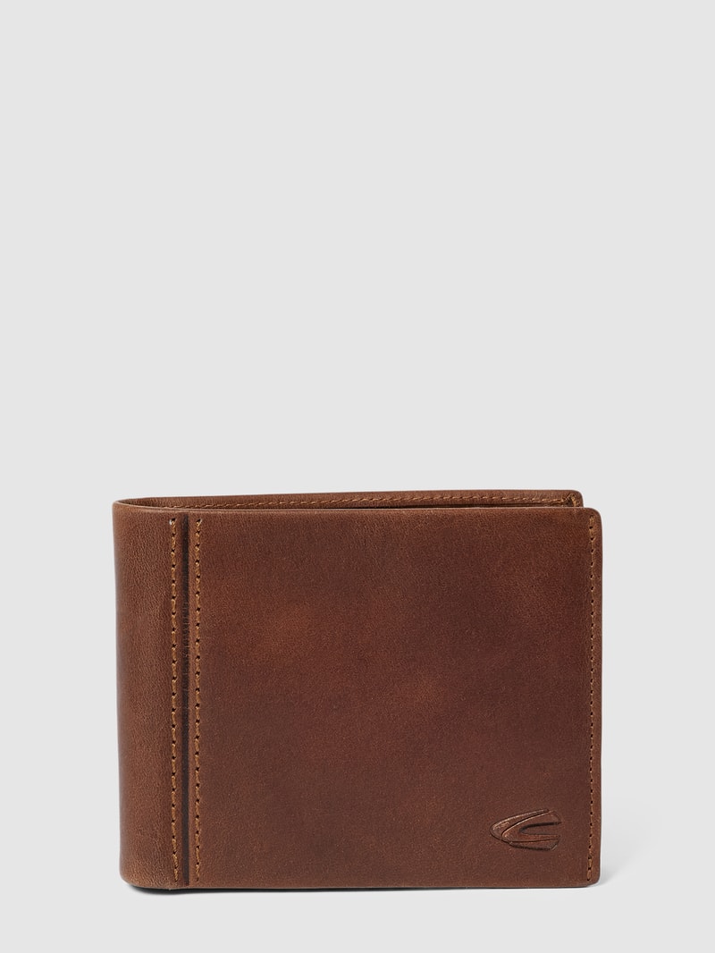 Portemonnaie aus Leder mit RFID-Blocker in cognac