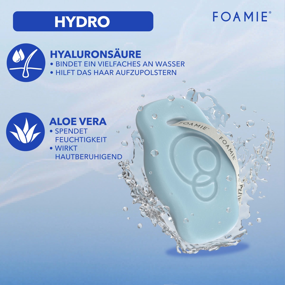 Festes Shampoo Hydro mit Hyaluron, 80 g