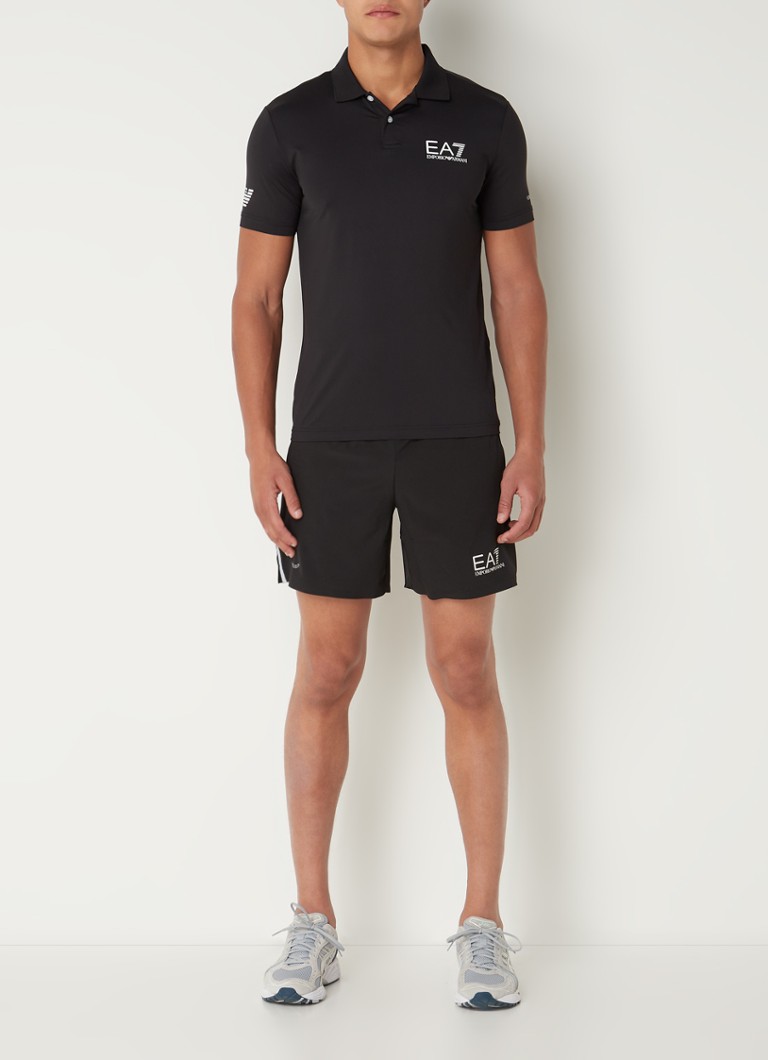 Pantaloni scurți de trening Emporio Armani cu logo imprimat și buzunare laterale.