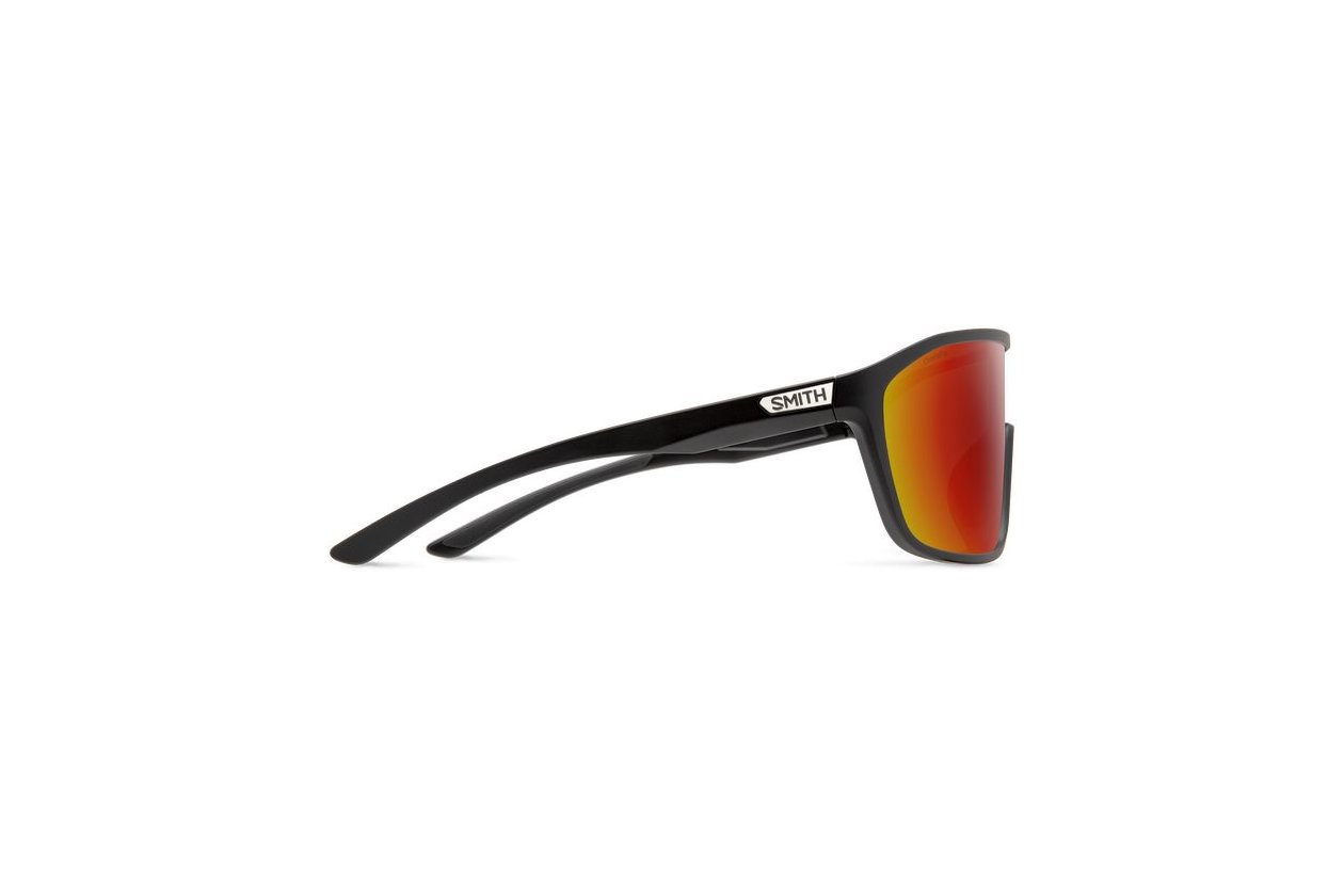 Smith Boomtown Matte Black - ChromaPop Red Mirror