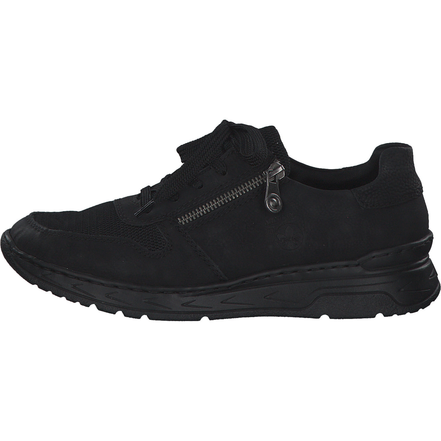 Rieker M0031, Schnürschuhe, Damen, schwarz/schwarz/schwarz