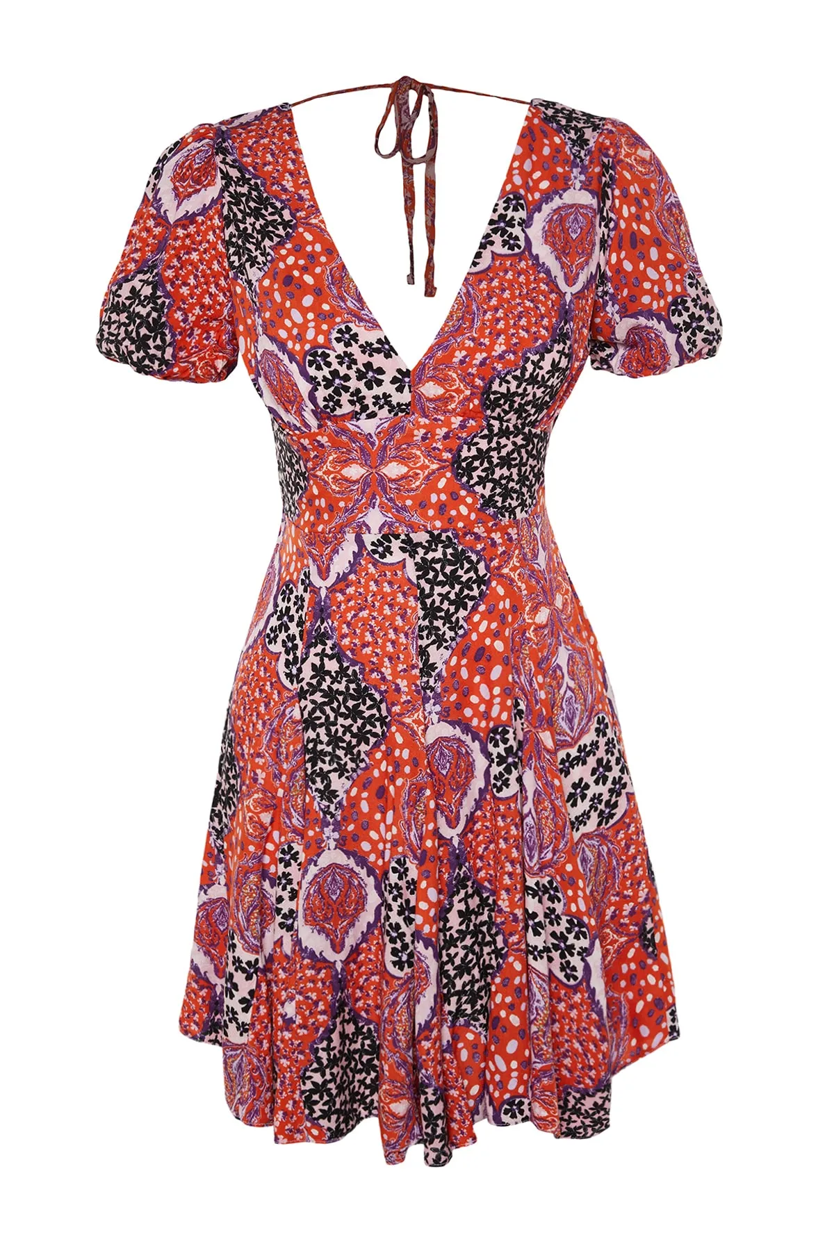 Trendyol Collection  Gewebtes Mini-Strandkleid mit Blumenmuster TBESS23EL00238