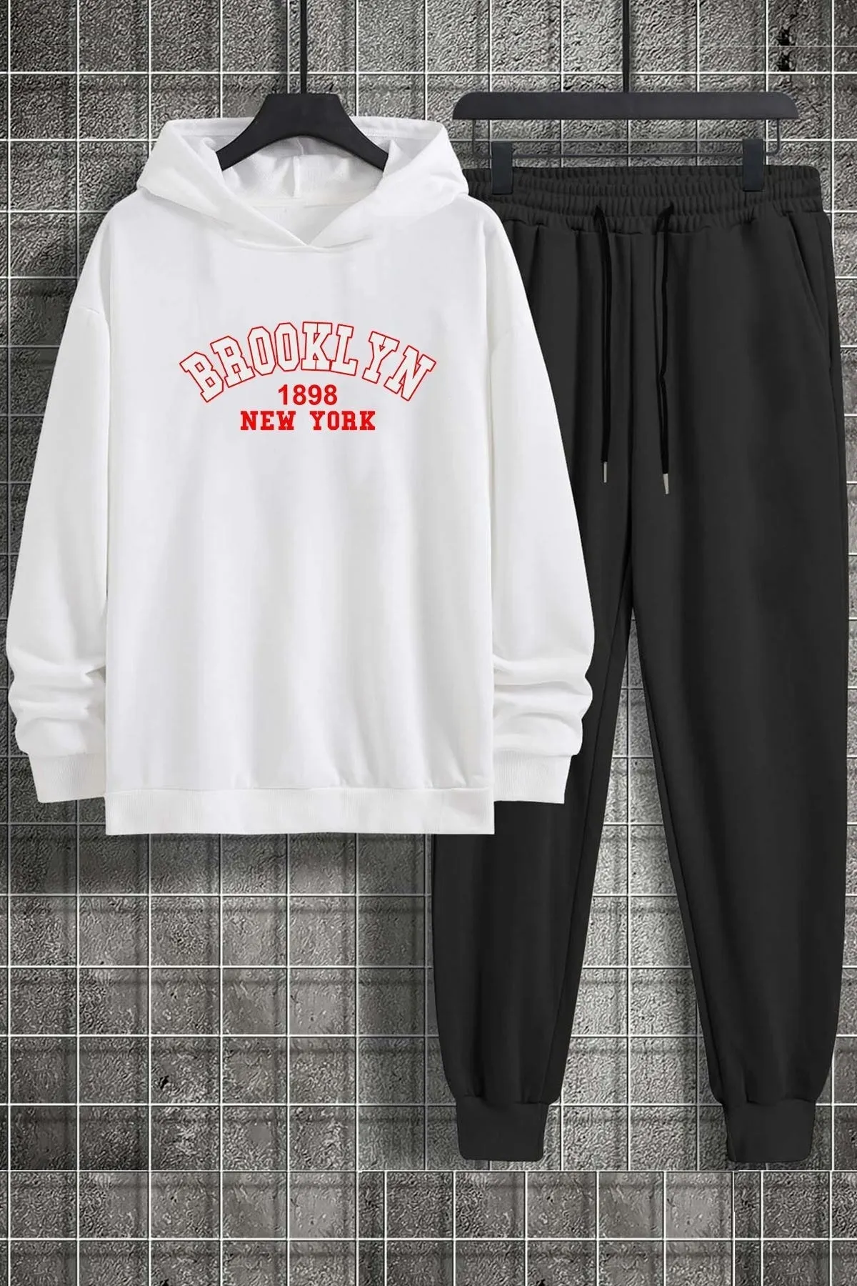 uyguntarz  Bedrucktes Unisex-Trainingsanzug-Set „Brooklyn“.