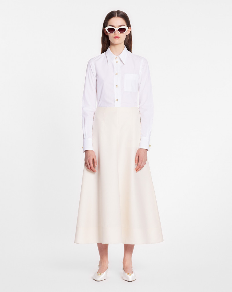 CHEMISE À MANCHES LONGUES EN POPELINE
