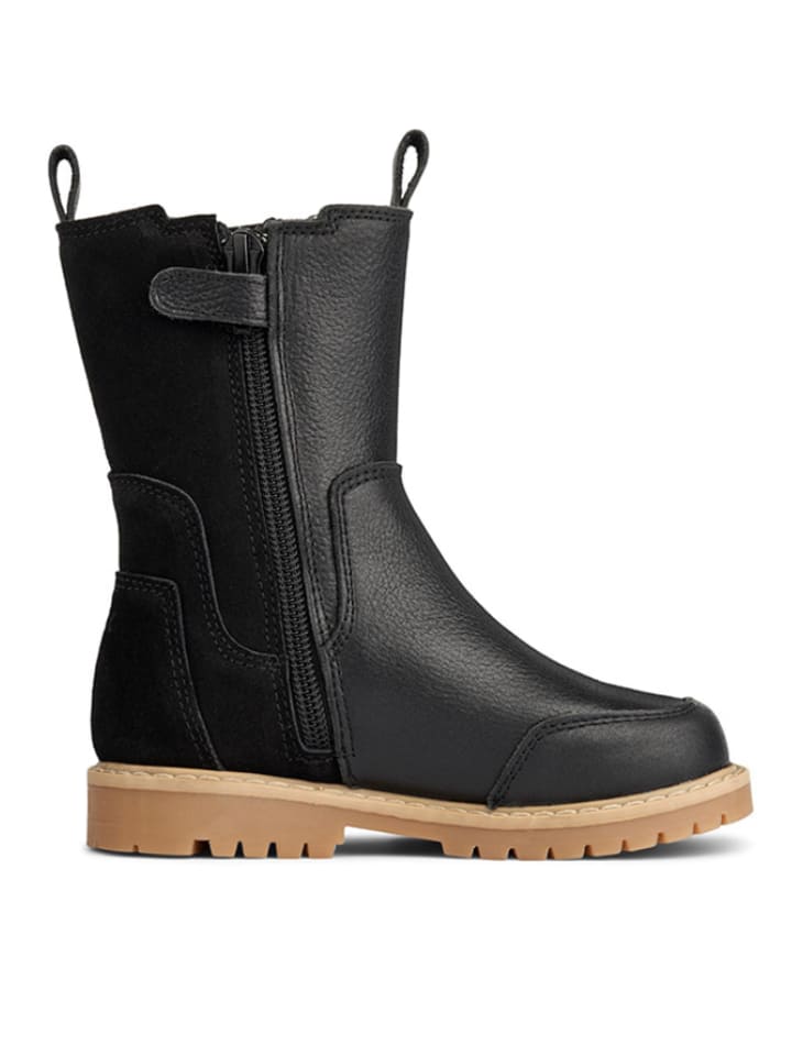Wheat Leder-Chelsea-Boots in Schwarz günstig kaufen