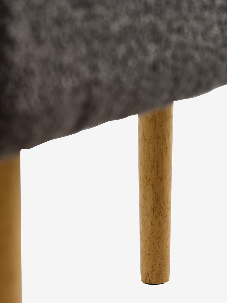 HAGEBRO Banc HAGEBRO, tissu gris foncé/nature