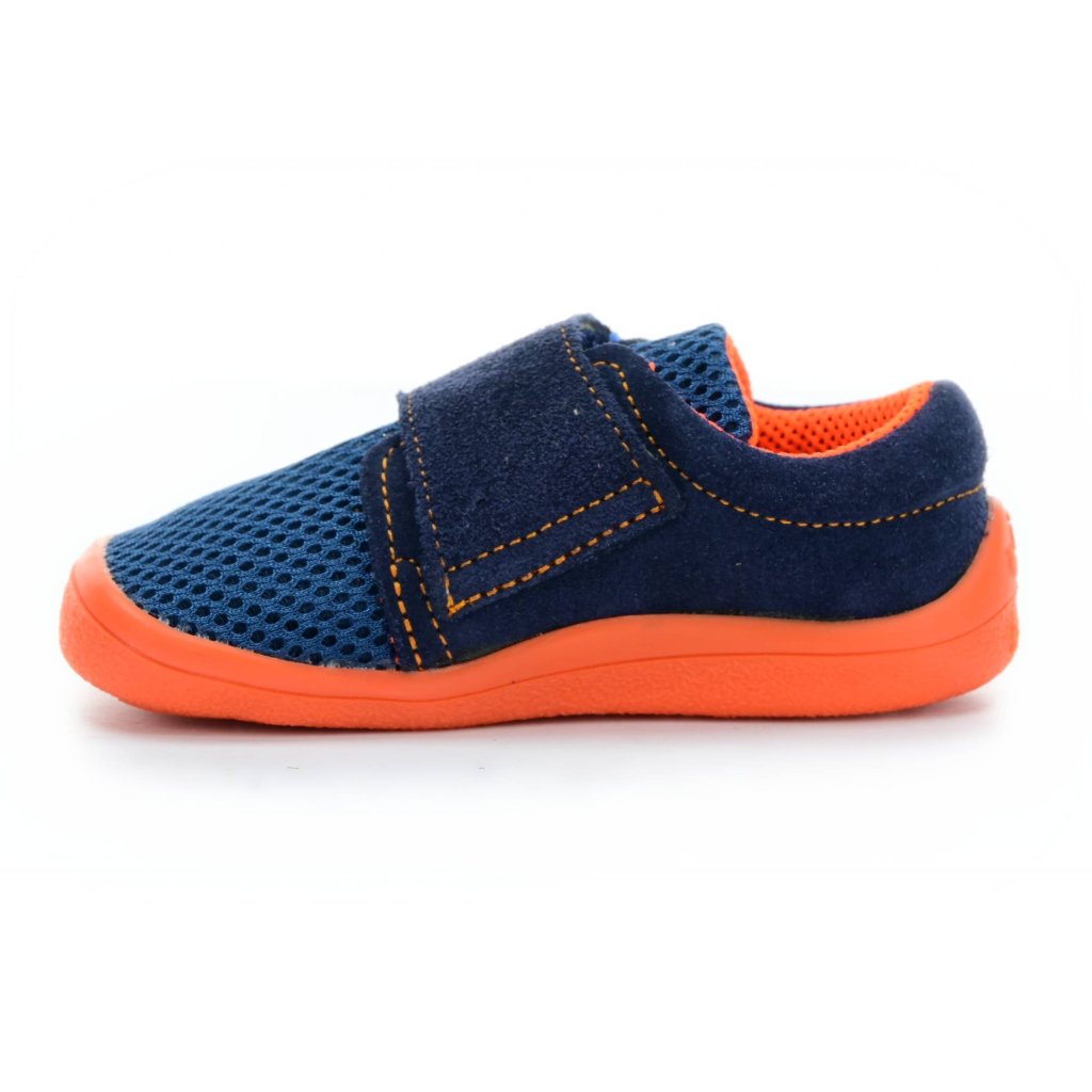 Beda Mandarine Barfußsneakers mit Hinterkappe (BF 0001/SK/1W/OP Mesh mit Leder)