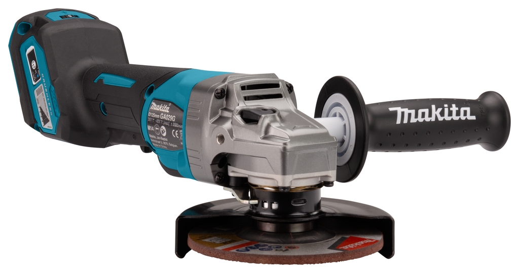 Meuleuse d'angle Makita GA029GZ 40 V max avec AWS, frein et interrupteur de sécurité 125 mm (batteries et chargeur non inclus).