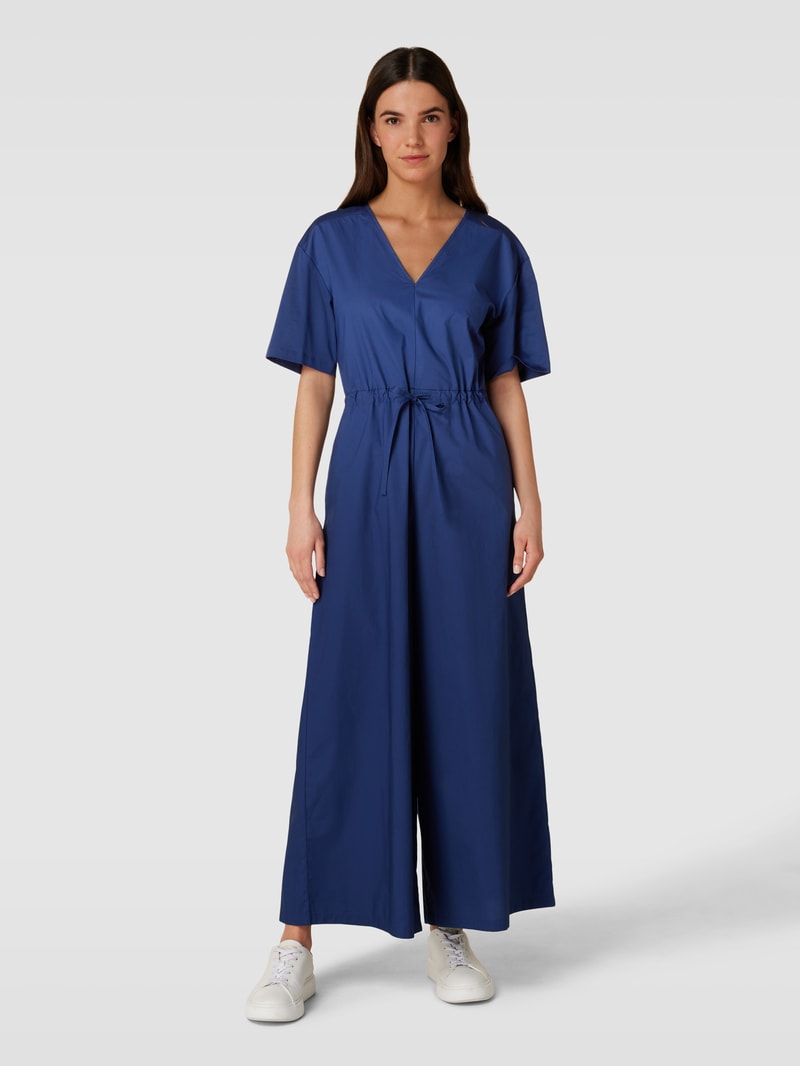 Jumpsuit mit V-Ausschnitt Modell 'LEPIDO' in marineblau