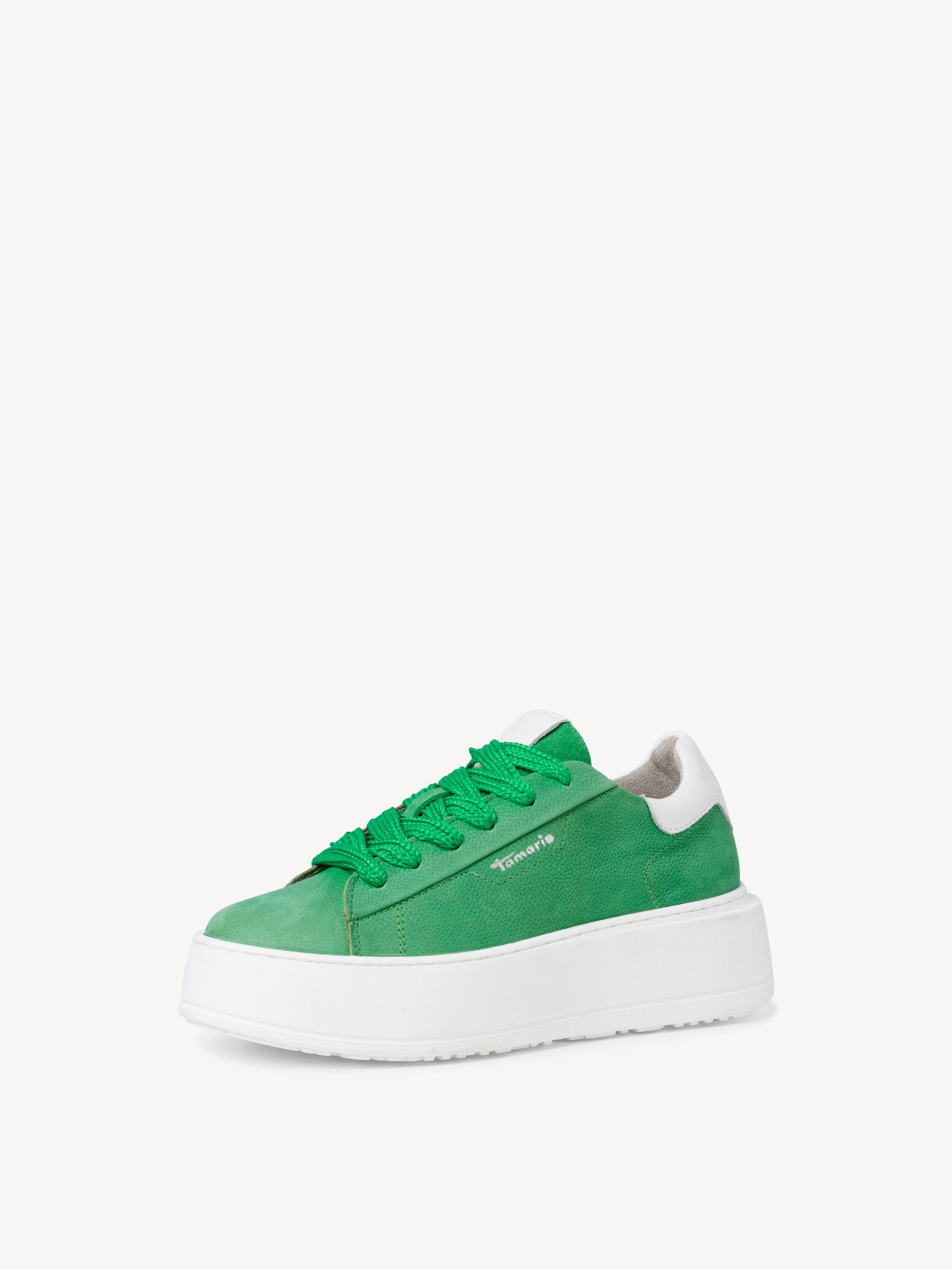 Basket en cuir - vert