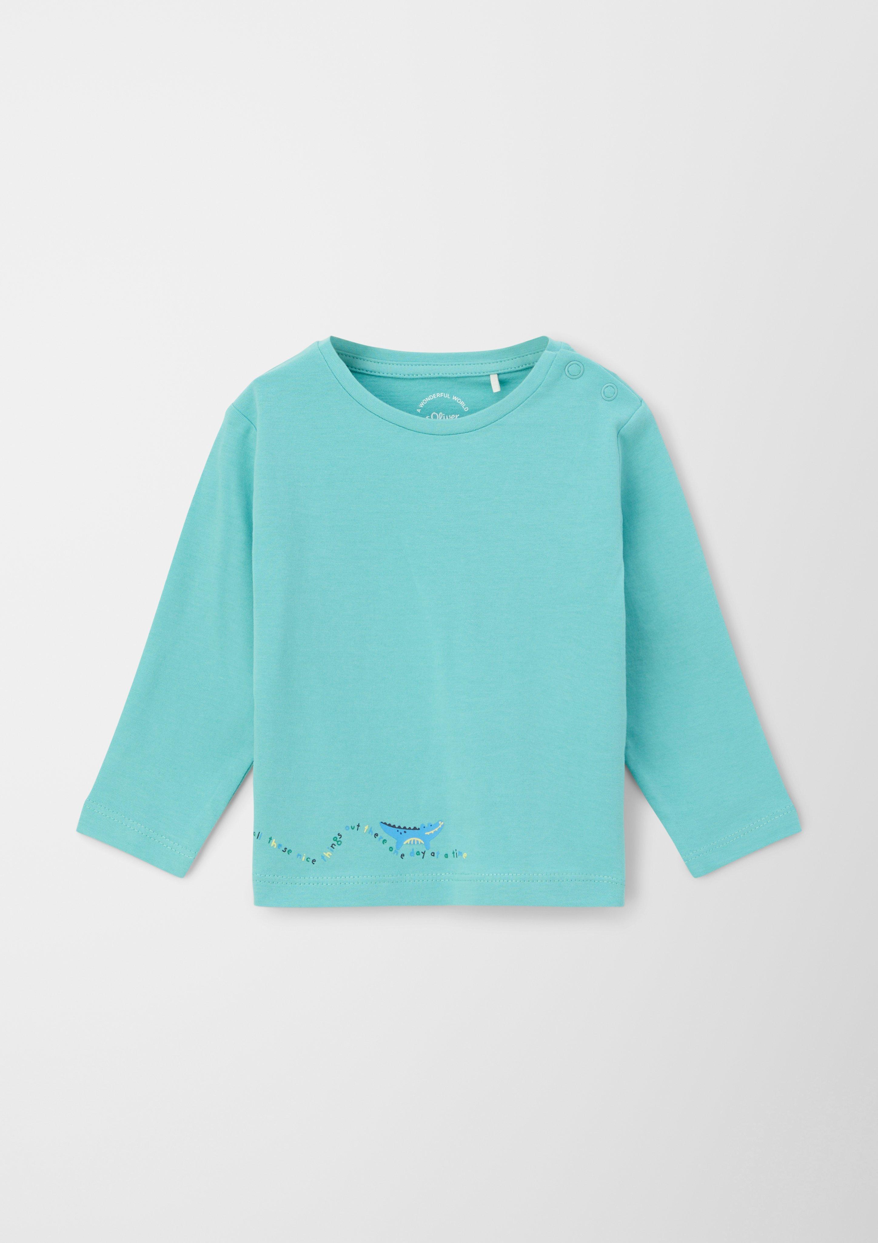 Baumwollshirt mit Print-Detail  2130725-6632