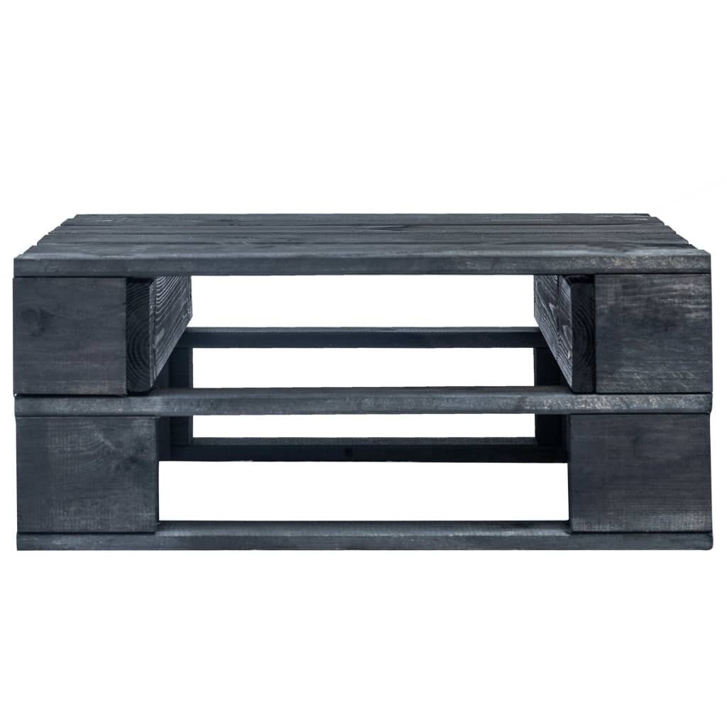 möbelando Gartenlounge-Hocker Astrid (LxBxH: 60x60x25 cm), aus Kiefer in Schwarz