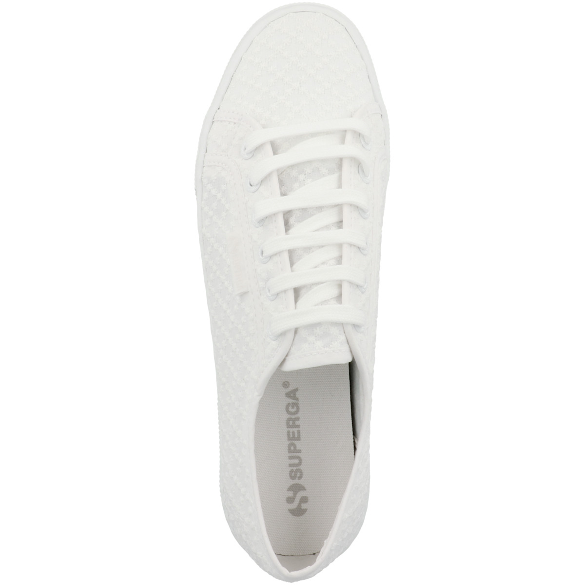 Superga 2740 Platform Macrame Rhombus Sneaker low weiss