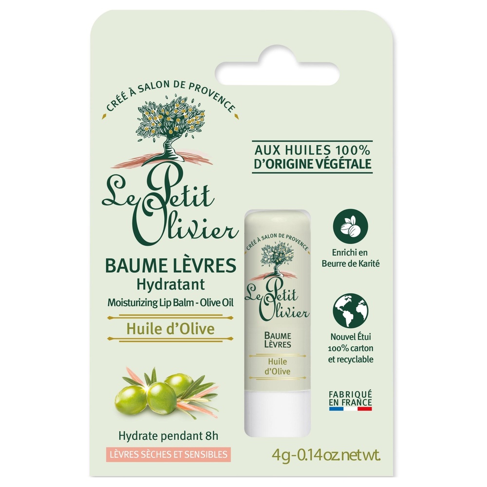 le petit olivier Baume Lèvres Hydratant Huile d'Olive Baume Lèvres - Lèvres Sèches & Sensibles