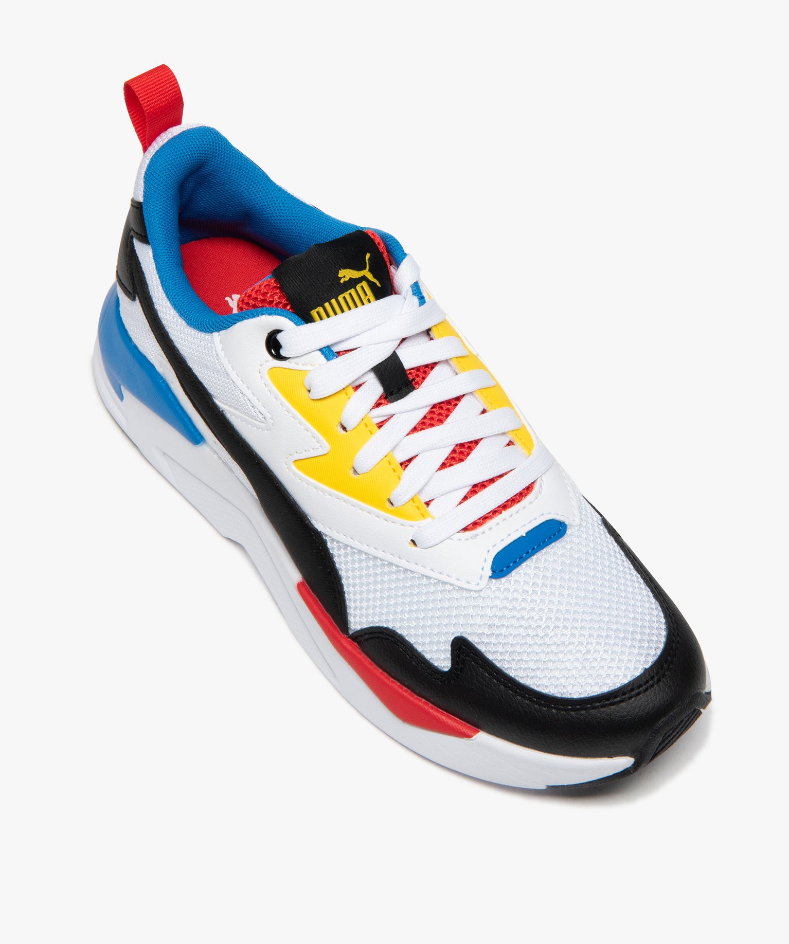 Baskets Garçon rétro running à lacets – Puma X-Ray Lite blanc | GEMO
