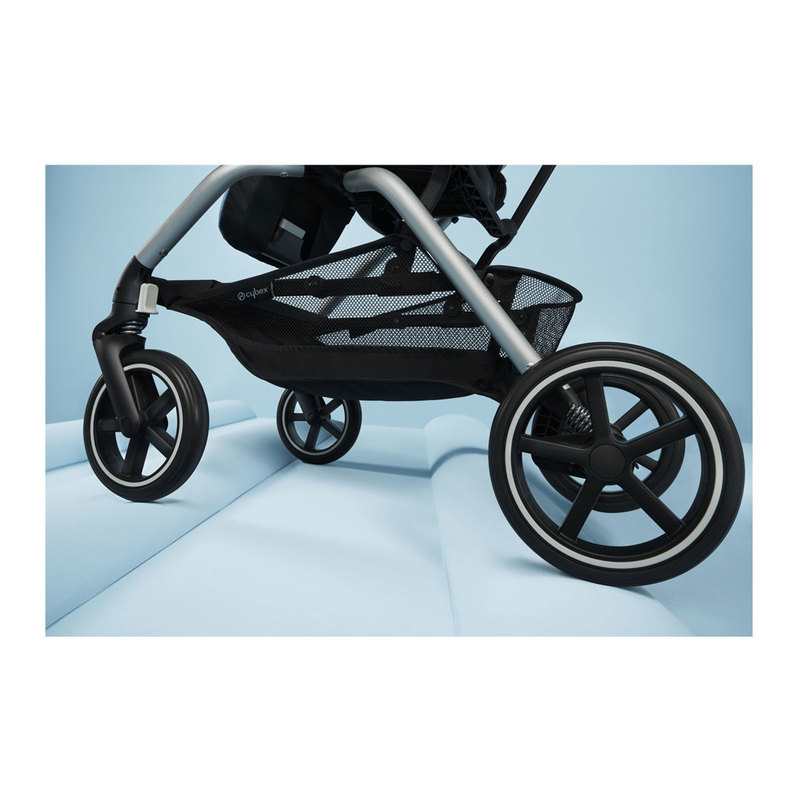 Poussette compacte Eezy S Twist + 2 Moon Black châssis silver Cybex