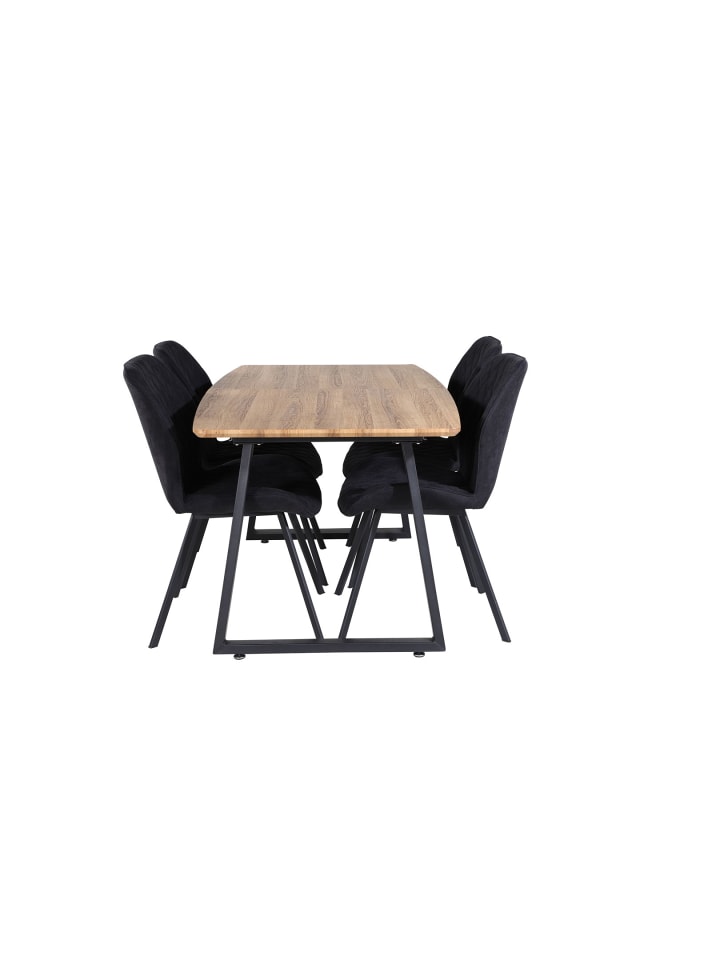 ebuy24 Essgruppe Inca 46 Schwarz 85 x 160 cm günstig kaufen onesize