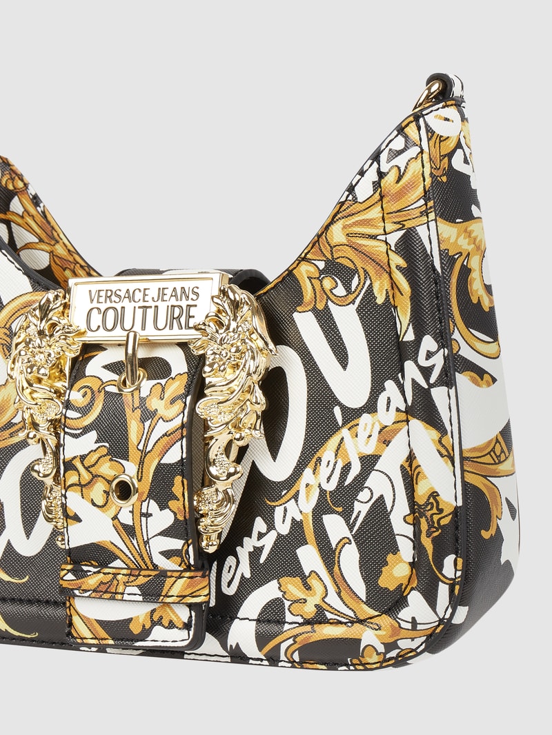 Pochette mit Logo-Muster in gold