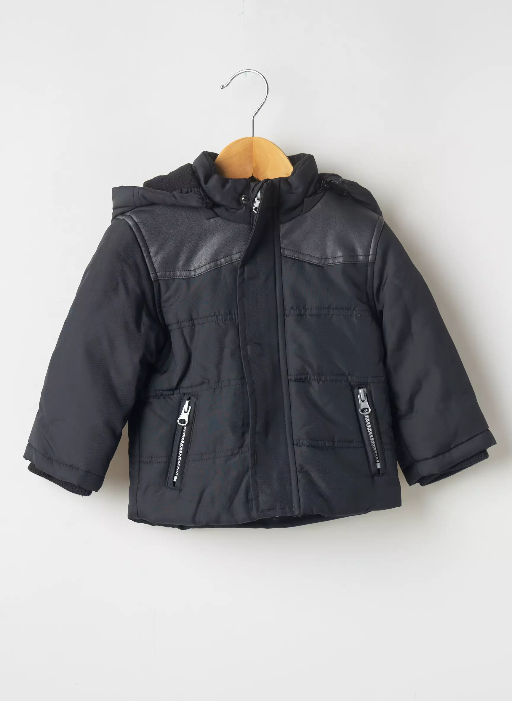 3 Pommes Parkas Garcon couleur noir