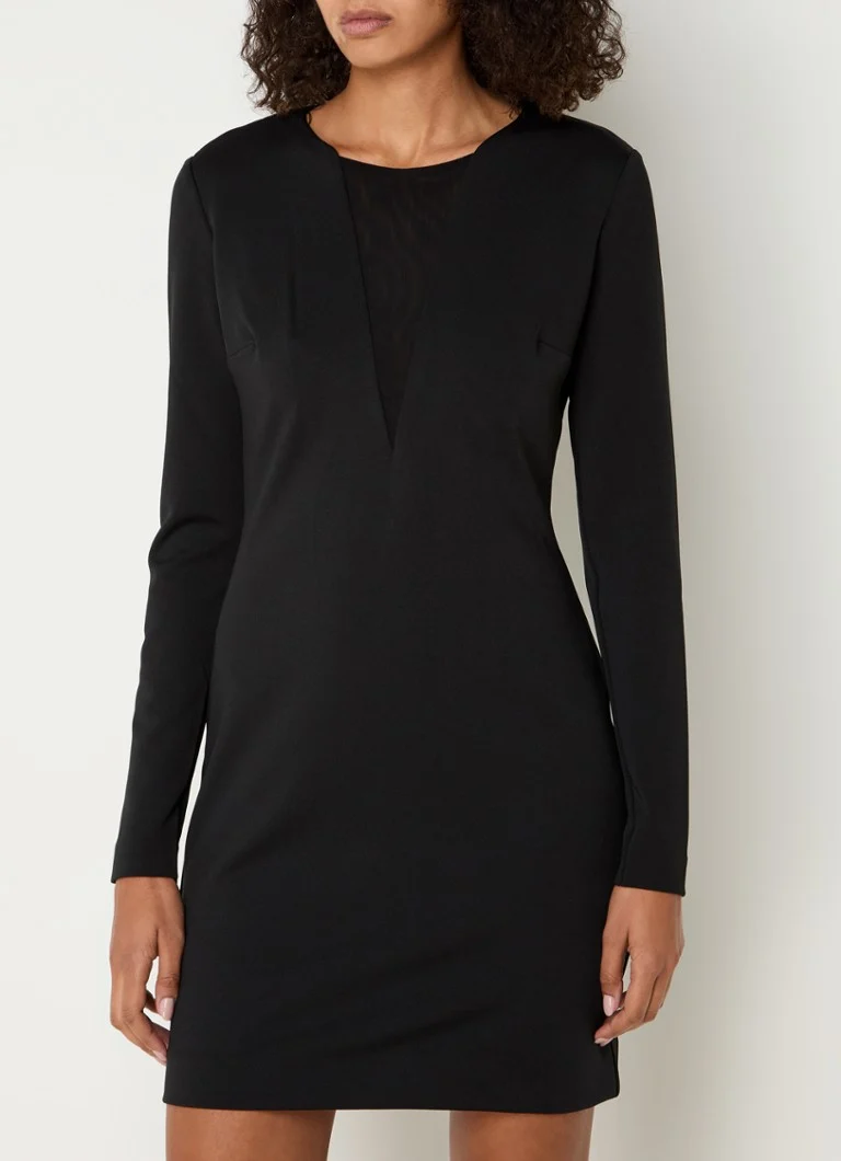 Vestido curto Kenty da HUGO BOSS com detalhe em tule