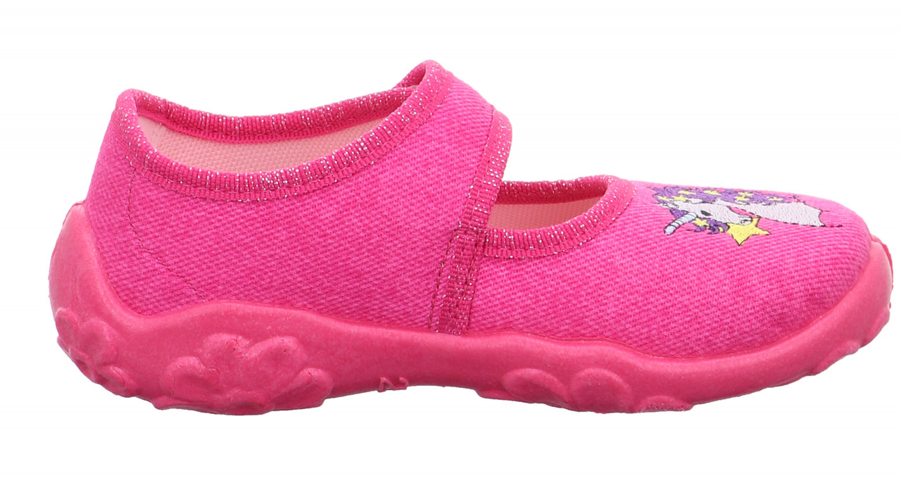 BONNY - Pink/Lila Hausschuh mit Klettverschluss