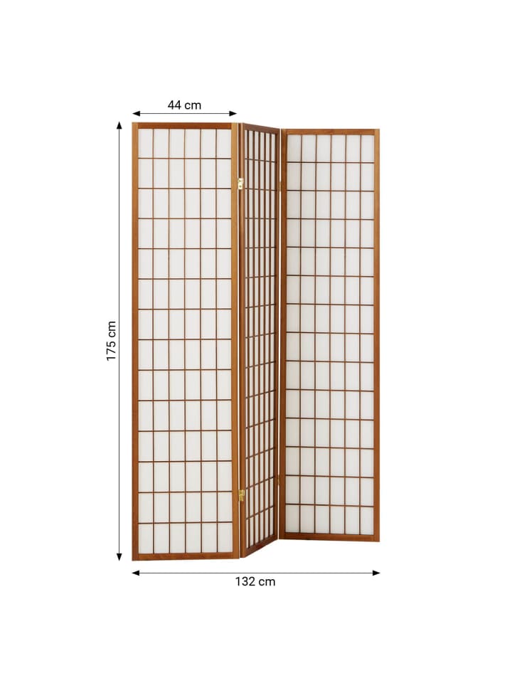 Homestyle4u 3-tlg. Paravent in Braun 132x175 günstig kaufen onesize