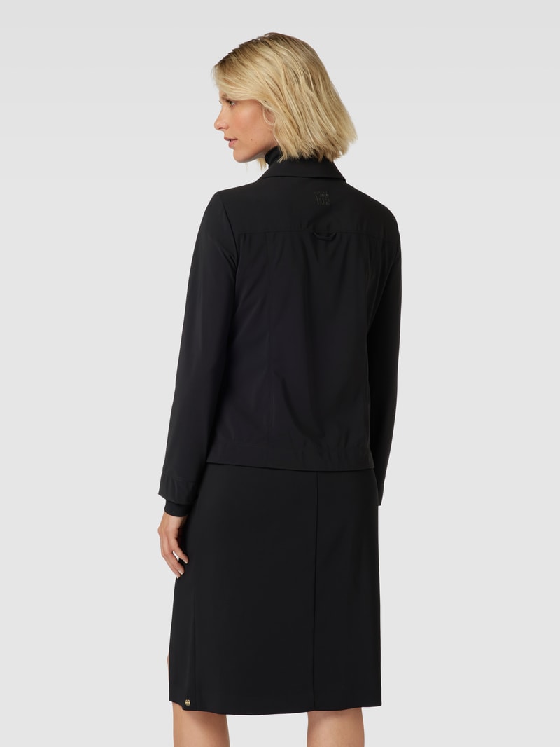 Blazer mit Reißverschluss in schwarz