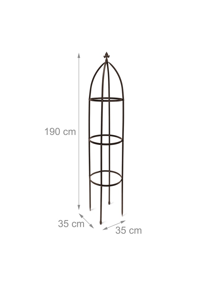 relaxdays Rankhilfe in Braun - (H)190 x Ø35 cm günstig kaufen onesize