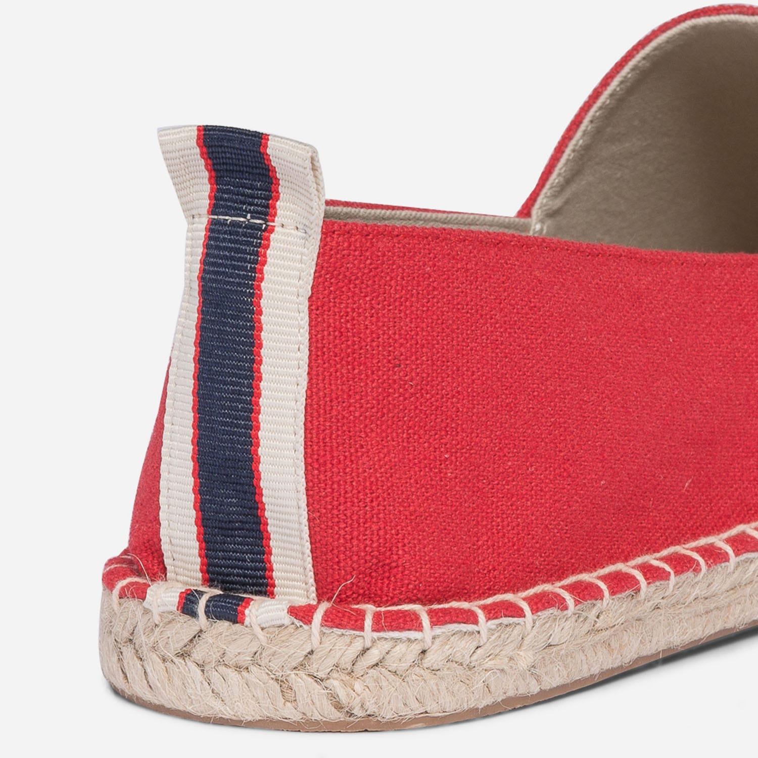 Espadrille rouge en toile
