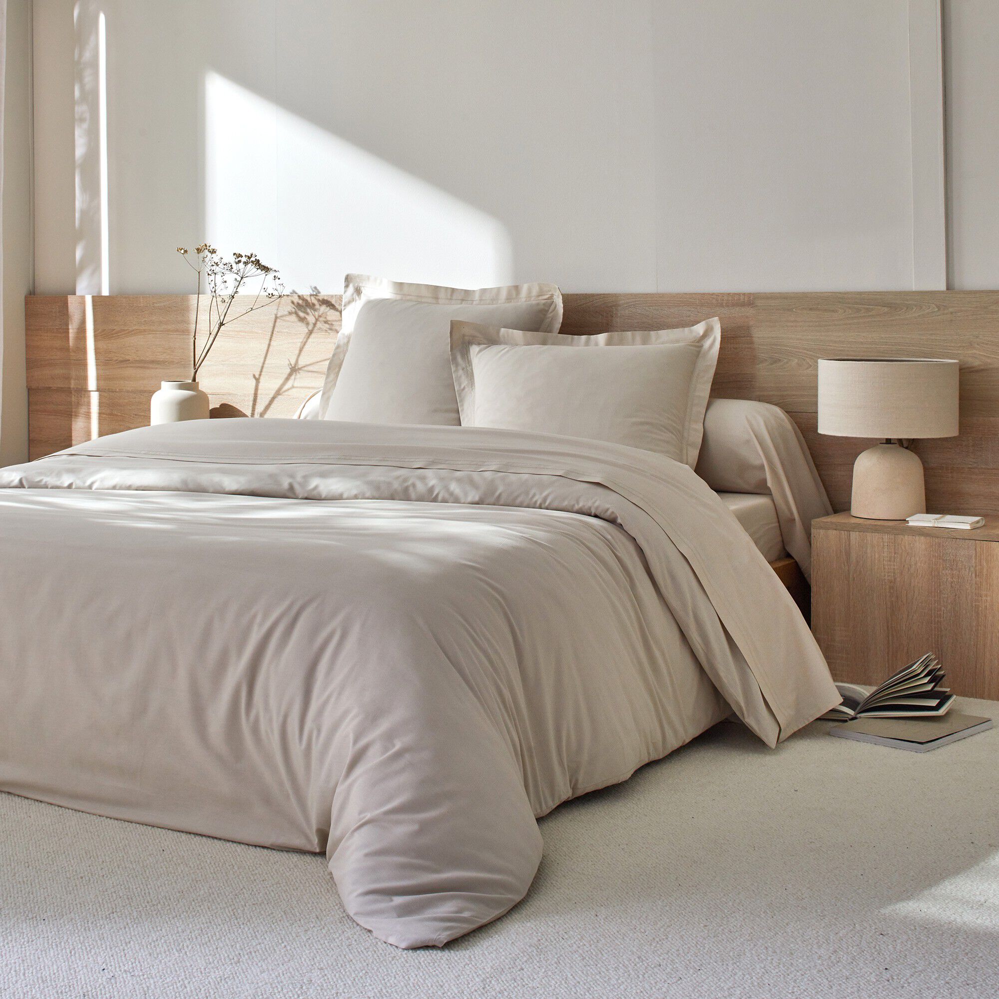 Linge de lit uni percale