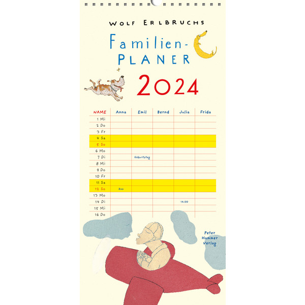WOLF ERLBRUCHS FAMILIENPLANER 2024 - Kalender