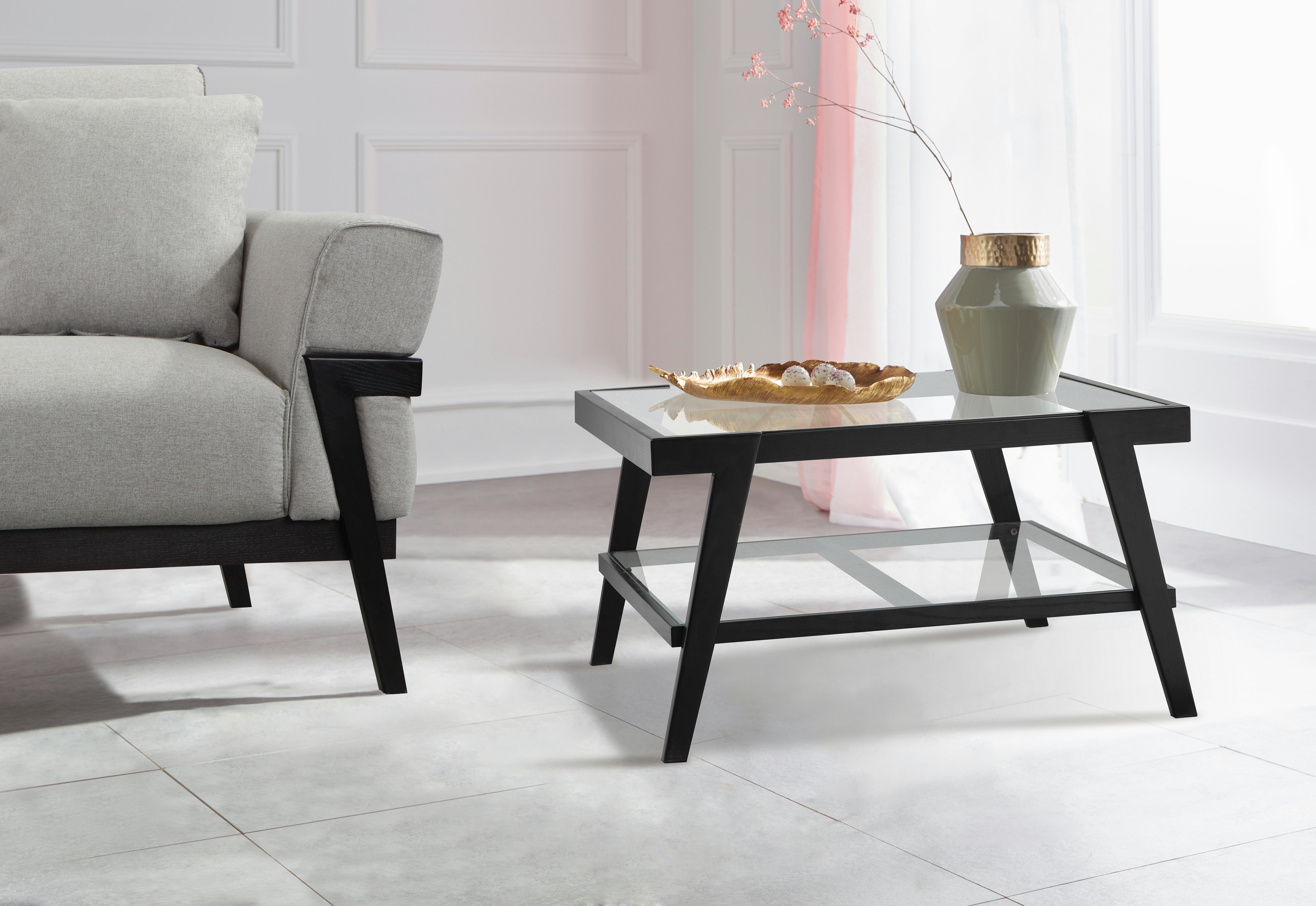 Guido Maria Kretschmer Home&Living Couchtisch Rasmuss, Gestell aus Massivholz, in 2 Breiten