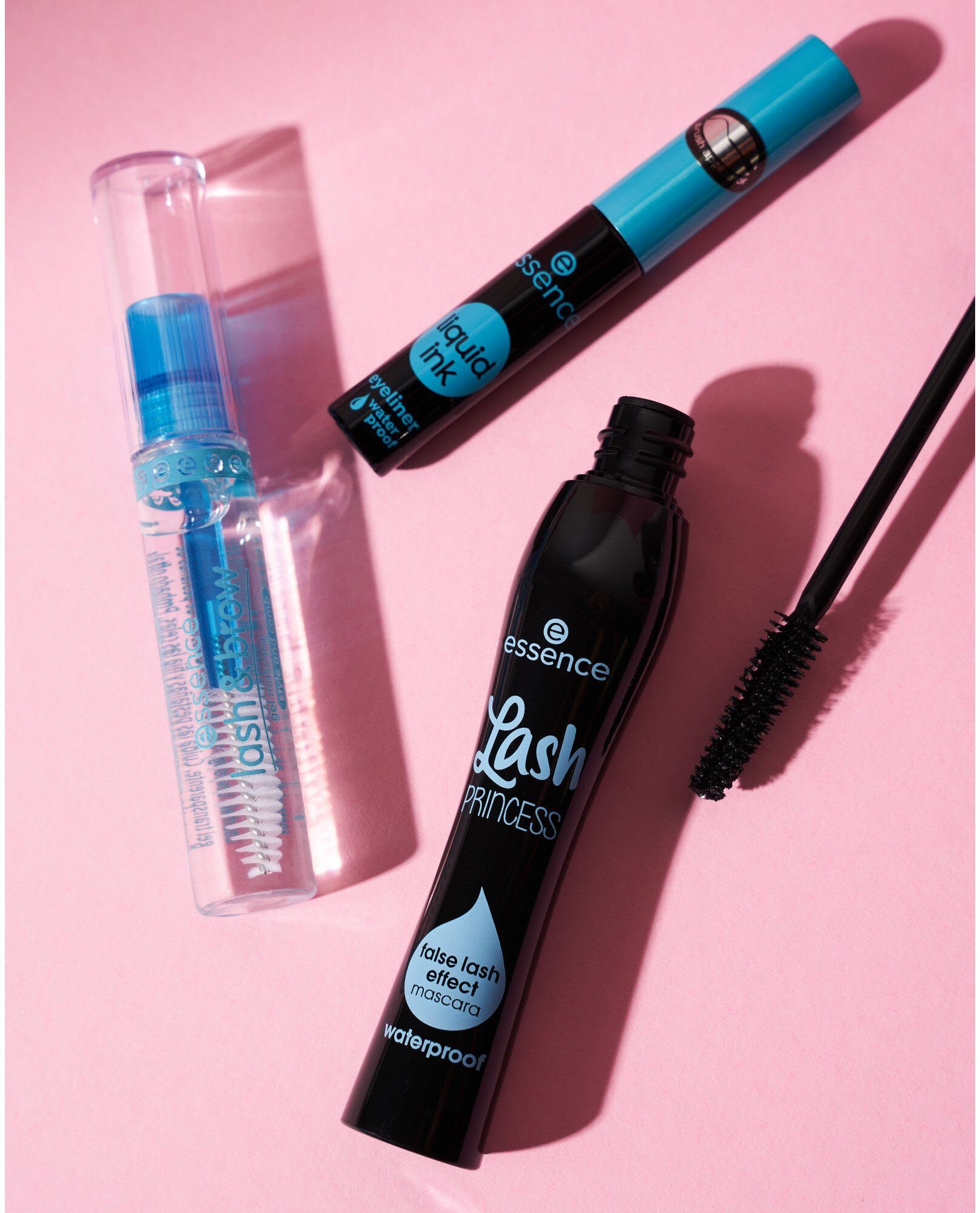 Essence Mascara lash & brow gel, 3-tlg., Wimperntusche und Augenbrauen-Gel, pflegend