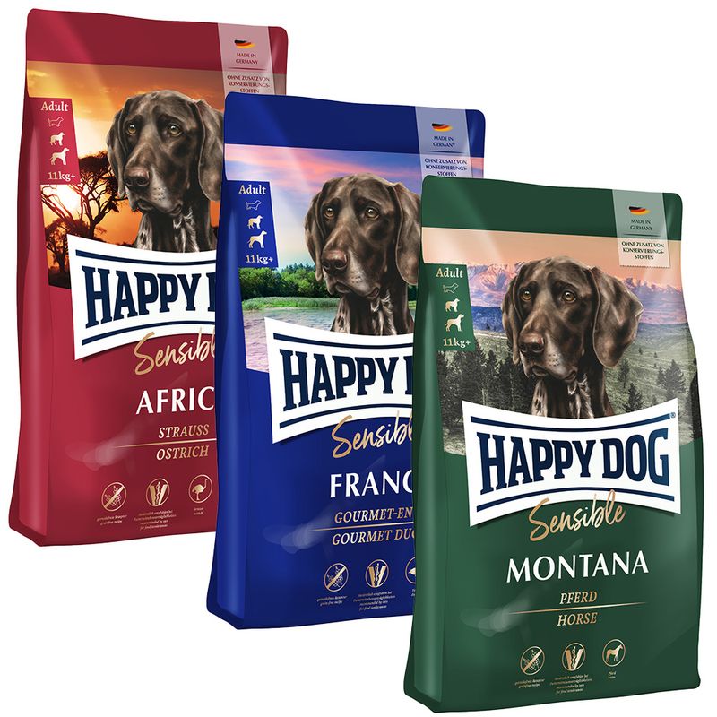 Happy Dog Supreme Kulinarische Weltreise 3 x 4 kg