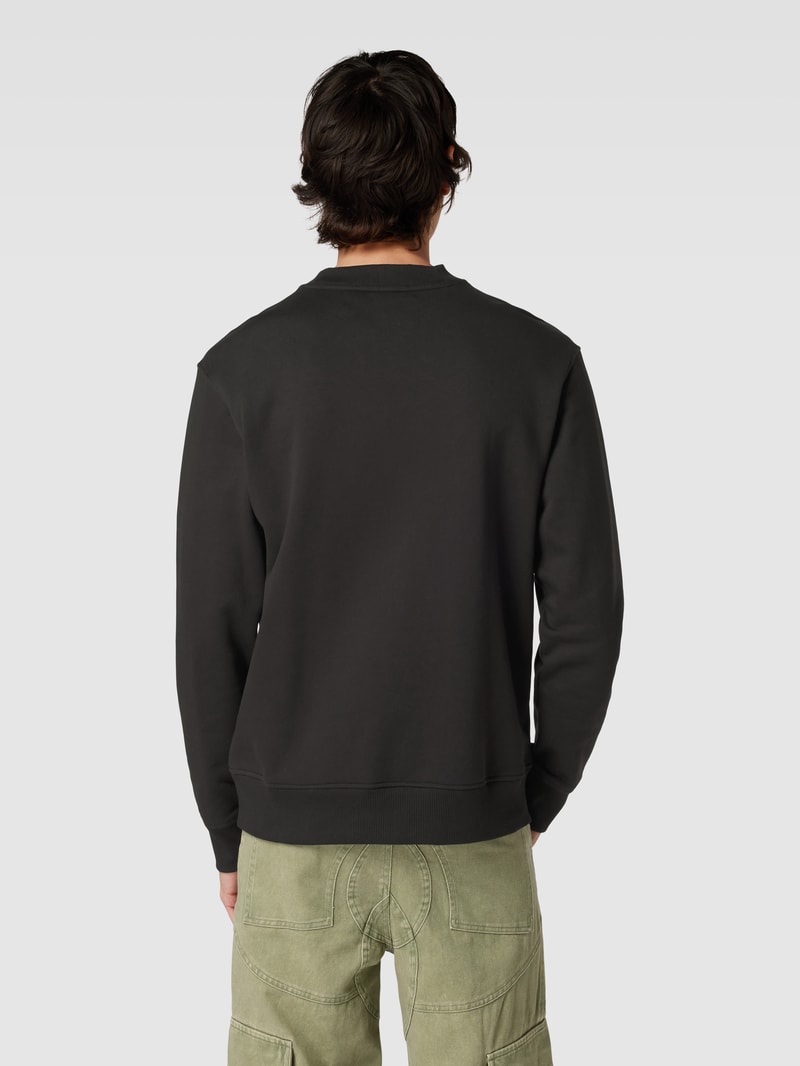 Sweatshirt mit Logo-Print Modell 'REPEAT' in black
