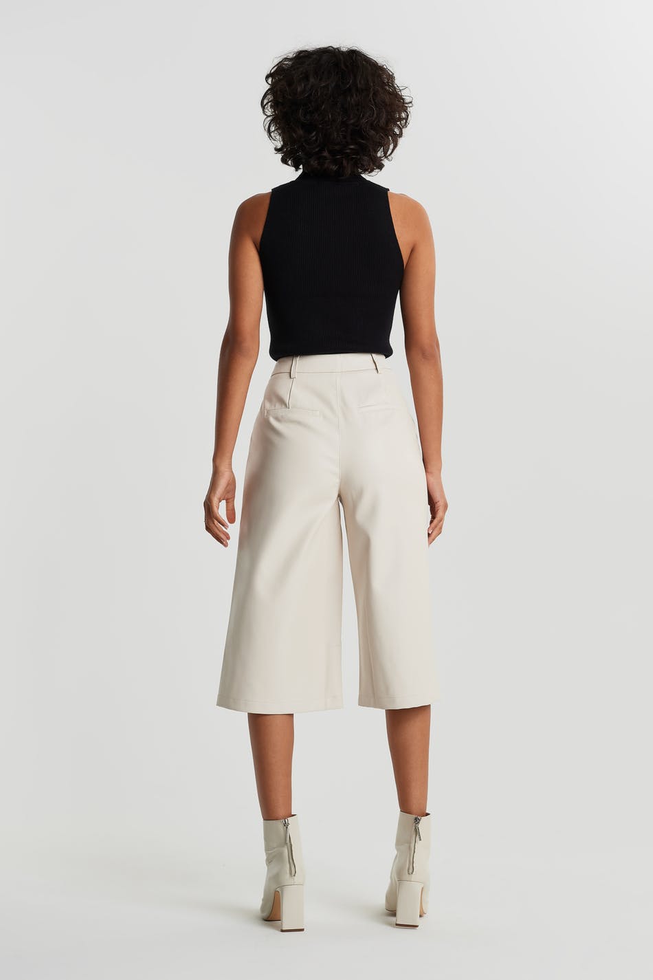 Anne PU culotte trousers