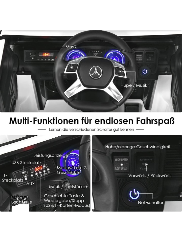 COSTWAY 12V Elektroauto ab 3 Jahren in Weiß günstig kaufen onesize