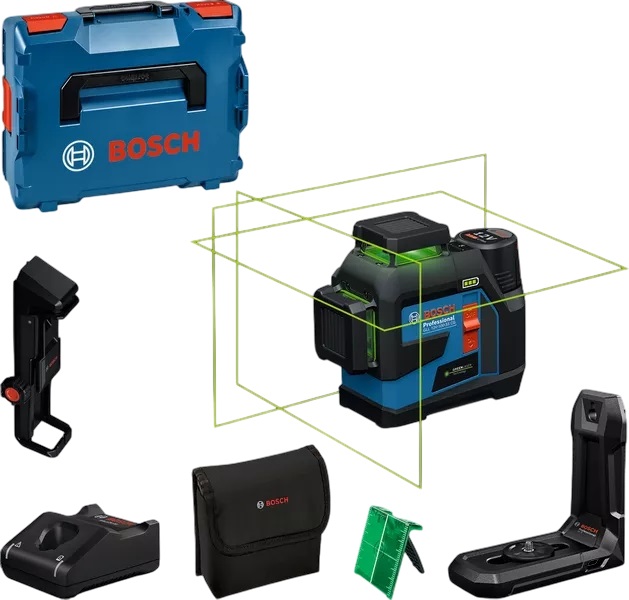 Bosch Blue 0601065401 GLL 12V-100-33 CG linijski laserski set 1x 2,0 Ah i brzi punjač GAL 12V-40 u L-BOXX-u
