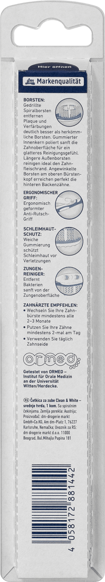Dontodent Zahnbürste perfect clean & white mittel, 1 St, 1 St