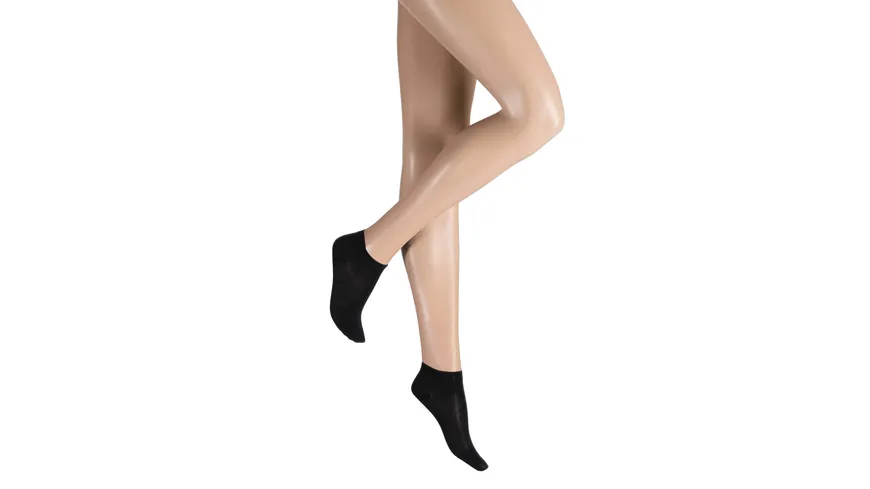 Hudson Damen Sneaker Socken aus Baumwolle black
