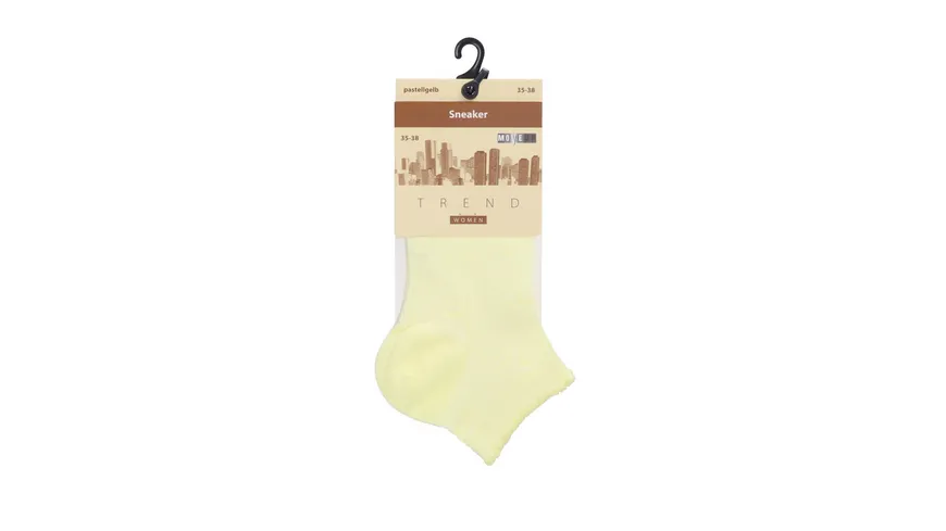 MOVE UP Damen Sneaker Socken Mäusezahn hellgelb
