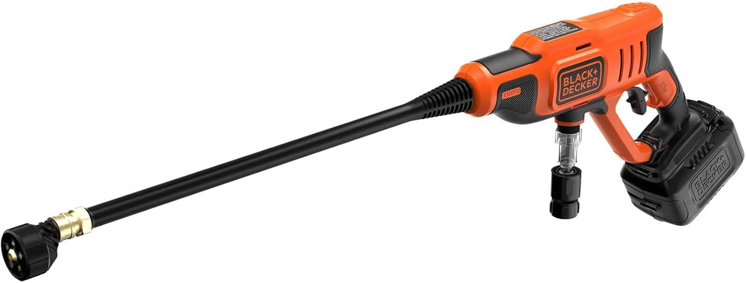Black & Decker BCPC18B-XJ Πλυστικό μηχάνημα υψηλής πίεσης 18 Volt χωρίς μπαταρίες και φορτιστή 24 bar