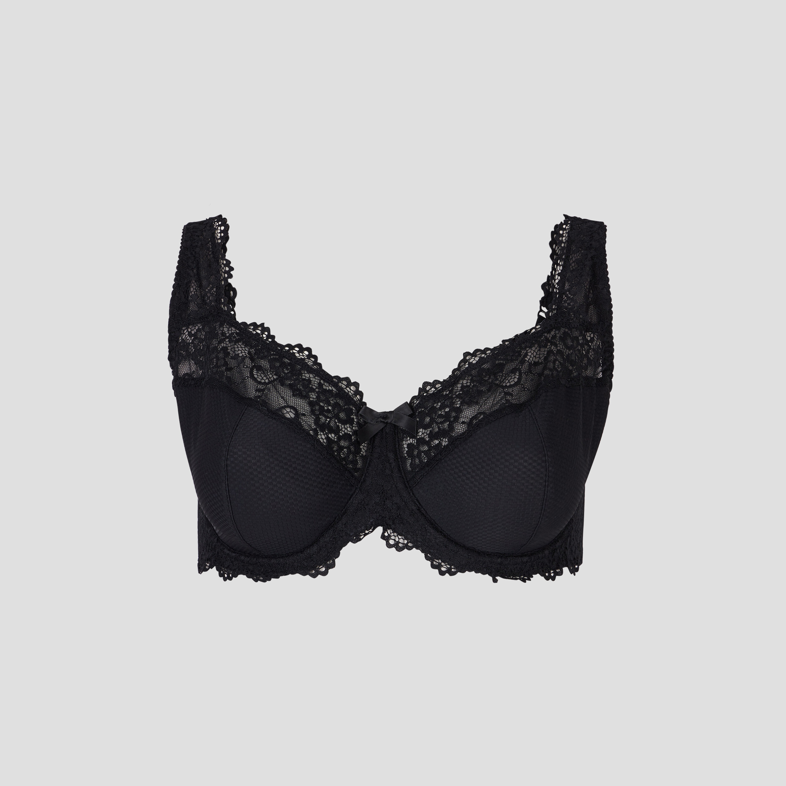Soutien-gorge corbeille dentelle noir femme grande taille | La Halle